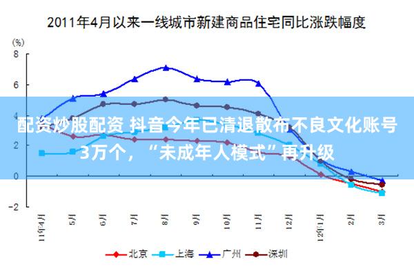 配资炒股配资 抖音今年已清退散布不良文化账号3万个，“未成年人模式”再升级