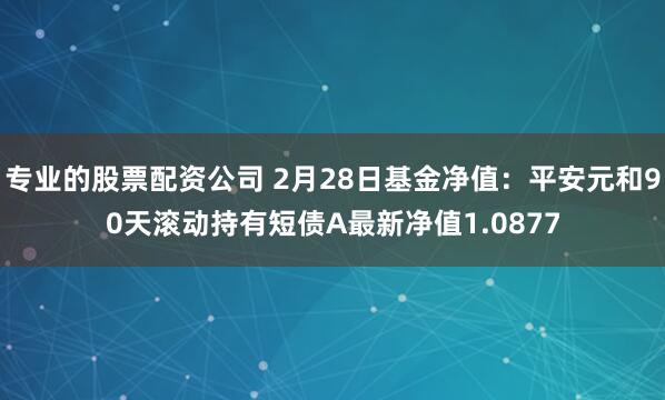 专业的股票配资公司 2月28日基金净值：平安元和90天滚动持有短债A最新净值1.0877